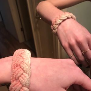 PacSun Jewelry - Faded Pink Braided Rope Bracelet (PacSun) PacSun Jewelry - Faded Pink Braided Rope Bracelet (PacSun)